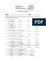 Diagnostic Test in Math 6