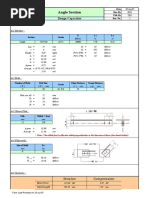 Angle Section: Design Capacities