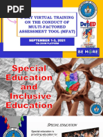 Overview On Inclusive Ed and Special Education MFAT Re Orientation 2021 For Participants