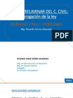 El Derecho Civil. El TP Del CC. - Derogación de La Ley