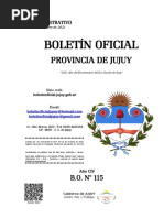 Boletín Oficial: Provincia de Jujuy