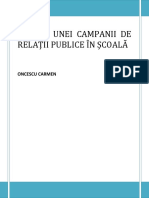 Plan Unei Campanii de Relaii Publice