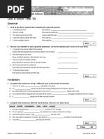 Unit 8 Short Test 1B: Grammar