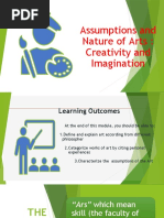 MODULE 1 - Assumptions and Nature of Arts - Creativity and Imagination