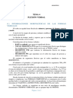 Gramatica Tema 4 Flexión Verbal