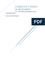 Tarea de Costos Directos y Punto de Equilibrio Raul