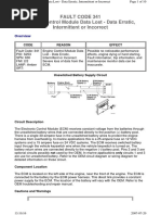 Fault Code 341 Engine Control Module Data Lost - Data Erratic, Intermittent or Incorrect