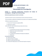 U2 Tarea Cuarta Entrega Propuesta Del Trabajo de Investigacion