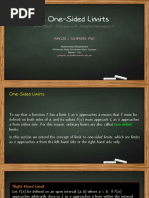 One-Sided Limits: (MAT060 - Calculus With Analytic Geometry I)