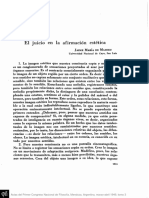 De Mahieu Jacques - El Juicio en La Afirmación Estetica