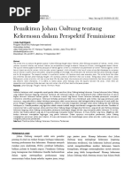 Pemikiran Johan Galtung Tentang Kekerasan Dalam Perspektif Feminisme