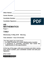 AS Mathematics: (JUN197356101) (JUN197356101) (JUN197356101)