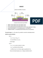 Mosfet: Threshold Voltage: V MOSFET Operation (NMOS) : Case 1