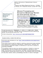 Mineral Processing and Extractive Metallurgy Review: An International Journal