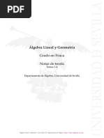 Algebra Lineal y Geometr Ia: Grado en F Isica Notas de Teor Ia