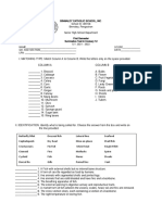 Summative Test 1st Quarter Cookery 12