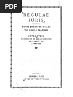 Peter G. Stein - Regulae Iuris - From Juristic Rules To Legal Maxims-Edinburgh University Press (1966)