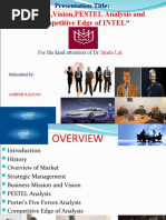 COMPLETE PRESENTATION On PESTEL Analysis and Competitive Analysis of INTEL in Strategic Management