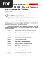 Module in ED 101-Child and Adolescent Learners and Learning Principles