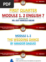 English 7 Module 1. 2 September 6-10, 2020, Revised