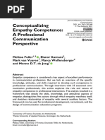 Conceptualizing Empathy Competence: A Professional Communication Perspective