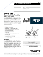 Backflow Preventer Watts Model 719 Specifications