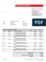 Ordering Document: Kuwait Food Company (Americana) Taha Tkito P.O.Box 3901 Sharjah SHARJAH +971 6509 2222