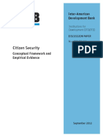 Citizen Security Conceptual Framework and Empirical Evidence