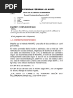 UNIVERSIDAD PERUANA LOS ANDES Examen Complementario Pavimentos