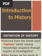 Introduction To History