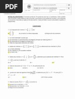 Examen Matemáticas Aplicadas A Las Ciencias Sociales de La UNED (Ordinaria de 2017)