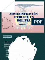 Tema 3 Adminstración Pública en Bolivia - Presentación