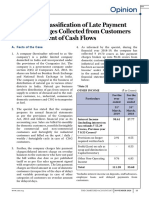 Disclosure/Classification of Late Payment Interest Charges Collected From Customers in The Statement of Cash Flows