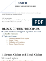 Unit Ii: Block Ciphers & Public Key Cryptography