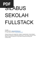 Silabus Sekolah Fullstack - Feb 2021