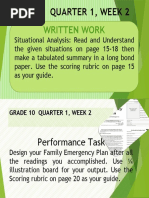 Written Work: Grade 10 Quarter 1, Week 2