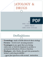 Teratology & Drugs: BY DR C Sunithya Asst Prof Obs and Gynae