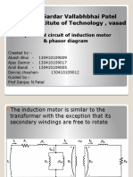 Sardar Vallabhbhai Patel Institute of Technology, Vasad: Equivalent Circuit of Induction Motor & Phasor Diagram