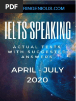 IELTS Speaking Actual Tests (April - July 2020) - 2