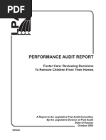 Legislative Post Audit Performance Audit Report