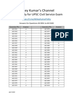 Polity MCQs by Abhey Kumar - Set 2 Answer Key