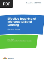 Effective Teaching of Inference Skills For Reading: Literature Review