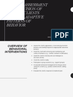 Related Assessment and Provision of Care of Clients With Maladaptive Patterns of Behavior