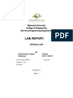 Lab Report:: Ohmas Law