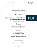 Experimental and Simulative Investigations On The Turning of A C45 Material