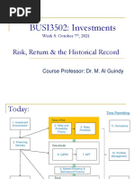 BUSI3502: Investments: Risk, Return & The Historical Record