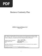 Business Continuity Plan: KPMG Corporate Finance LLC