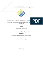 Resumen - Formulacion de Proyectos de Inversión