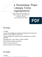 Ecología, Ecosistemas, Ciclos Biogeoquímicos