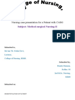 Nursing Case Presentation For A Patient With CABG: Subject: Medical Surgical Nursing-II